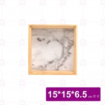 【菊川本味】大理石紋可疊竹盒-小 15x15x6.5cm/J77-15