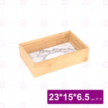 【菊川本味】大理石紋可疊竹盒-中 23x15x6.5cm/J77-23