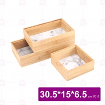【菊川本味】大理石紋可疊竹盒-大 30.5x15x6.5cm/J77-