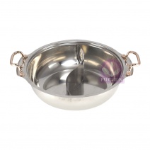SK0067-81 雙饌鴛鴦鍋(金把) 內徑28xH8.5cm
