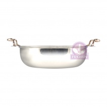 SK0067-81 雙饌鴛鴦鍋(金把) 內徑28xH8.5cm