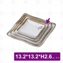 【Shunta金順代】秋日四方皿 (6入/盒)13.2x13.2x2.6cm