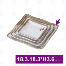 【Shunta金順代】秋日四方皿 (6入/盒)18.3x18.3x36cm