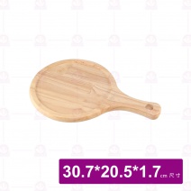 【菊川本味】凹面木PIZZA板(無漆)-圓 30.7x20.5xH1.7c