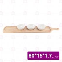 【菊川本味】凹面木PIZZA板(無漆)-長條 80x15xH1.7cm/
