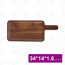 【菊川本味】右偏把手相思木盤-長方 34x14xH1.6cm/J14