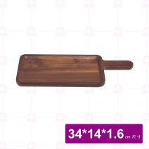 【菊川本味】右偏把手相思木盤-長方 34x14xH1.6cm/J14