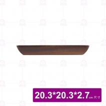 【菊川本味】相思木盤-正方 20.3x20.3xH2.7cm/M804-20