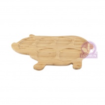 【菊川本味】豬型六格竹盤 40x24.5xH1.6cm/M136-40