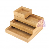 【菊川本味】卡榫可疊式竹盤-方型 22x22xH4cm