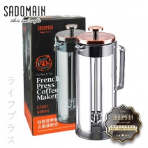 【仙德曼 SADOMAIN】雙層玻璃濾壓壺 600ml-古銅色
