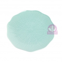 【大同磁器】FA0003 綠荷葉盤-11吋 (24入/箱)
