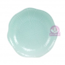 【大同磁器】FA0009 綠荷葉深盤 - 8.5吋 (16入/盒)
