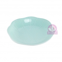【大同磁器】FA0009 綠荷葉深盤 - 8.5吋 (16入/盒)