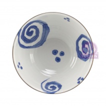 【日本進口】B100-1 7吋麵碗 渦 Φ18.5x8.8cm