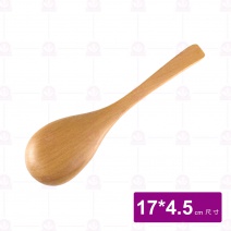 K3163 原木大圓匙17x4.5cm