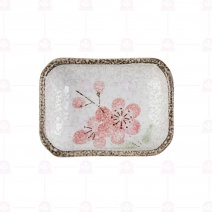 3.5吋紅梅長方切角碟( PL08-3.5 ) 9x6.5x3.2cm
