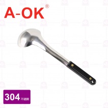 【A-OK】 304不銹鋼電木小圓杓(密) 26cm