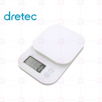 【日本dretec】 炫色 料理電子秤 白色 2kg/0.1g