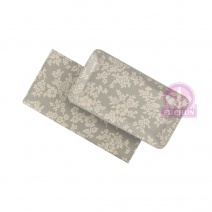 灰色百花紋 帳版夾 22.5x11cm