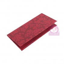 紅色百花紋 帳版夾 22.5x11cm