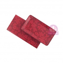 紅色百花紋 帳版夾 22.5x11cm