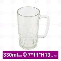 T-330葵花(B20花底直線)啤酒杯330cc (6入/盒)
