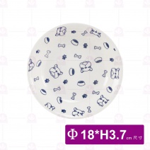 【大同磁器】湯皿7吋-藍福 Φ18xH3.7cm