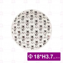 【大同磁器】湯皿7吋-黑福 Φ18xH3.7cm