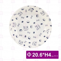 【大同磁器】湯皿8吋-藍福 Φ20.6xH4cm