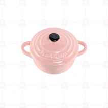 雙耳湯盅 3.5吋(附蓋) 粉色 250cc