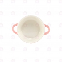 雙耳湯盅 3.5吋(附蓋) 粉色 250cc