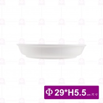 【LihTay】水盤-白 Φ29xH5.5cm (6入/盒)