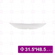 【LihTay】螺紋斜盤-白 Φ31.5xH8.5cm(6入/盒)