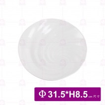【LihTay】螺紋斜盤-白 Φ31.5xH8.5cm(6入/盒)