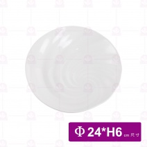 【LihTay】螺紋斜盤-白 Φ24xH6cm(6入/盒)