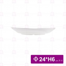【LihTay】螺紋斜盤-白 Φ24xH6cm(6入/盒)