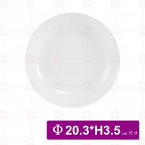 【LihTay】深圓盤-白 Φ20.3xH3.5cm(12入/盒)