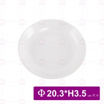 【LihTay】深圓盤-白 Φ20.3xH3.5cm(12入/盒)