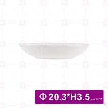 【LihTay】深圓盤-白 Φ20.3xH3.5cm(12入/盒)