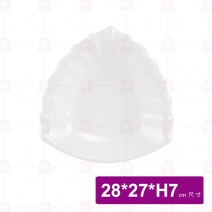 【LihTay】三角扇貝盤-白 28x27xH7cm(6入/盒)