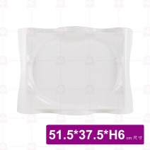 【LihTay】滾邊長方盤-白 51.5x37.5xH6cm(3入/盒)
