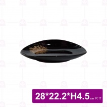 【台灣美耐】WH411 造型橢圓盤 金采    (5入/盒)
