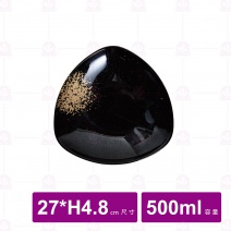 【台灣美耐】WH610 三角盤 金采27x27x4.8cm (5入/盒)