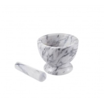 【JEmarble】鎮一大理石-碗型杵臼-白色  Φ17.5cmxH12
