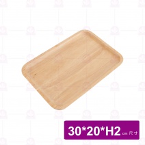 【菊川本味】M152-30圓角橡膠木盤(平底長方) 30x20x2c