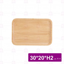 【菊川本味】M152-30圓角橡膠木盤(平底長方) 30x20x2c
