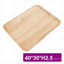 【菊川本味】M152-40圓角橡膠木盤(平底長方) 40x30x2.