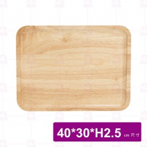【菊川本味】M152-40圓角橡膠木盤(平底長方) 40x30x2.