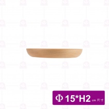 【菊川本味】M153-15山毛櫸木平底圓盤 Φ15xH2cm